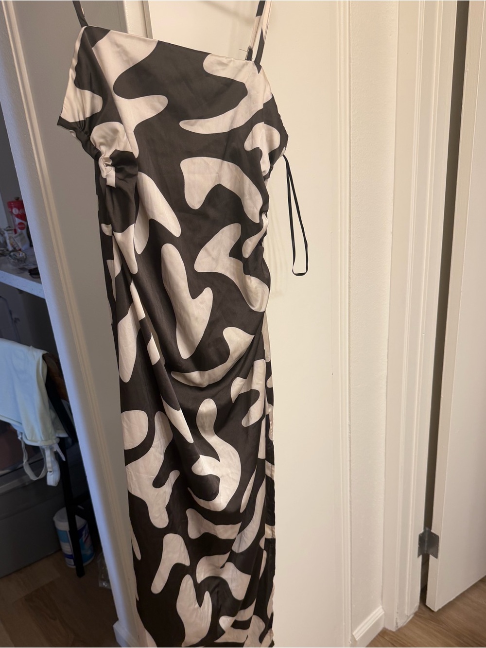 Brown and white dress-new
